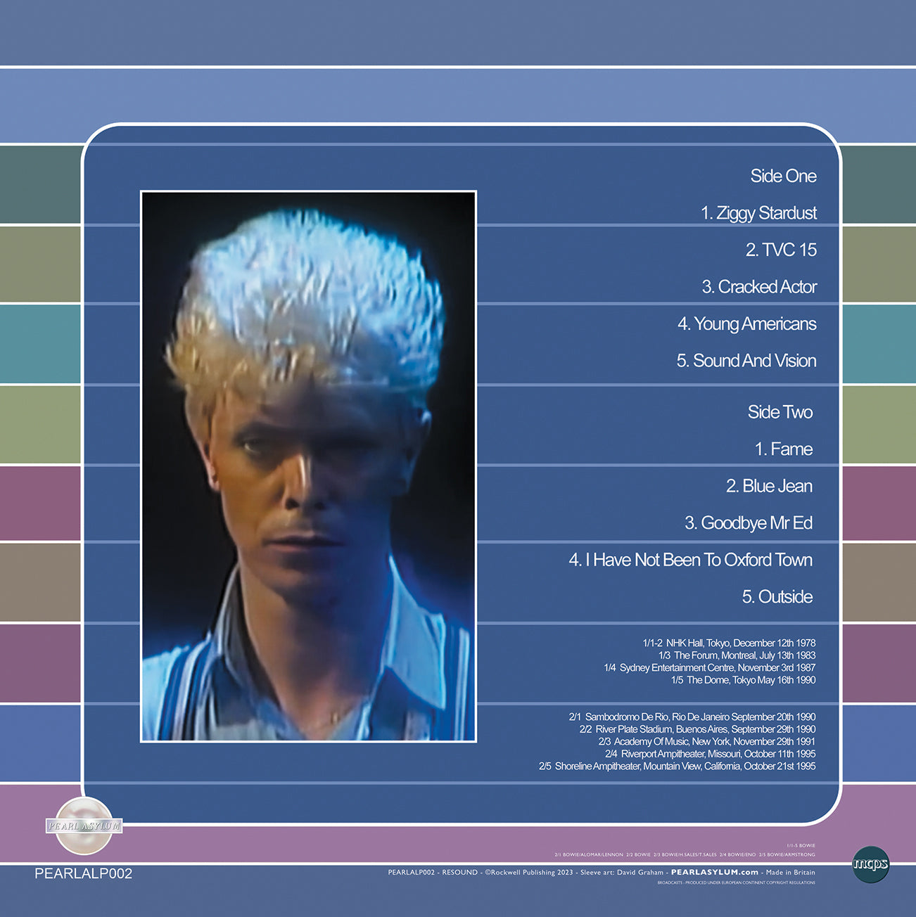 David Bowie, RESOUND, Vinyle bleu