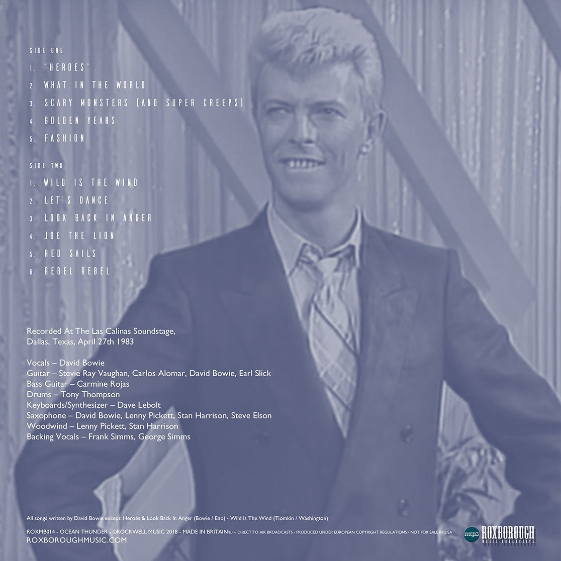 David Bowie, THUNDER OCEAN, Limited Edition 180g Blue Star Vinyl