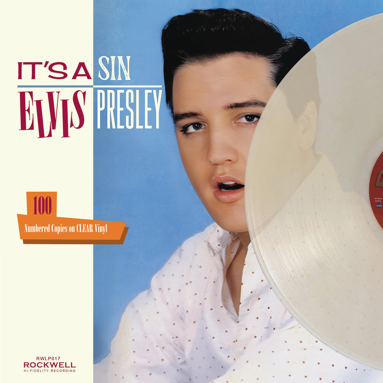 Elvis Presley, IT'S A SIN, Limited Edition, Clear Vinyl, Numbered