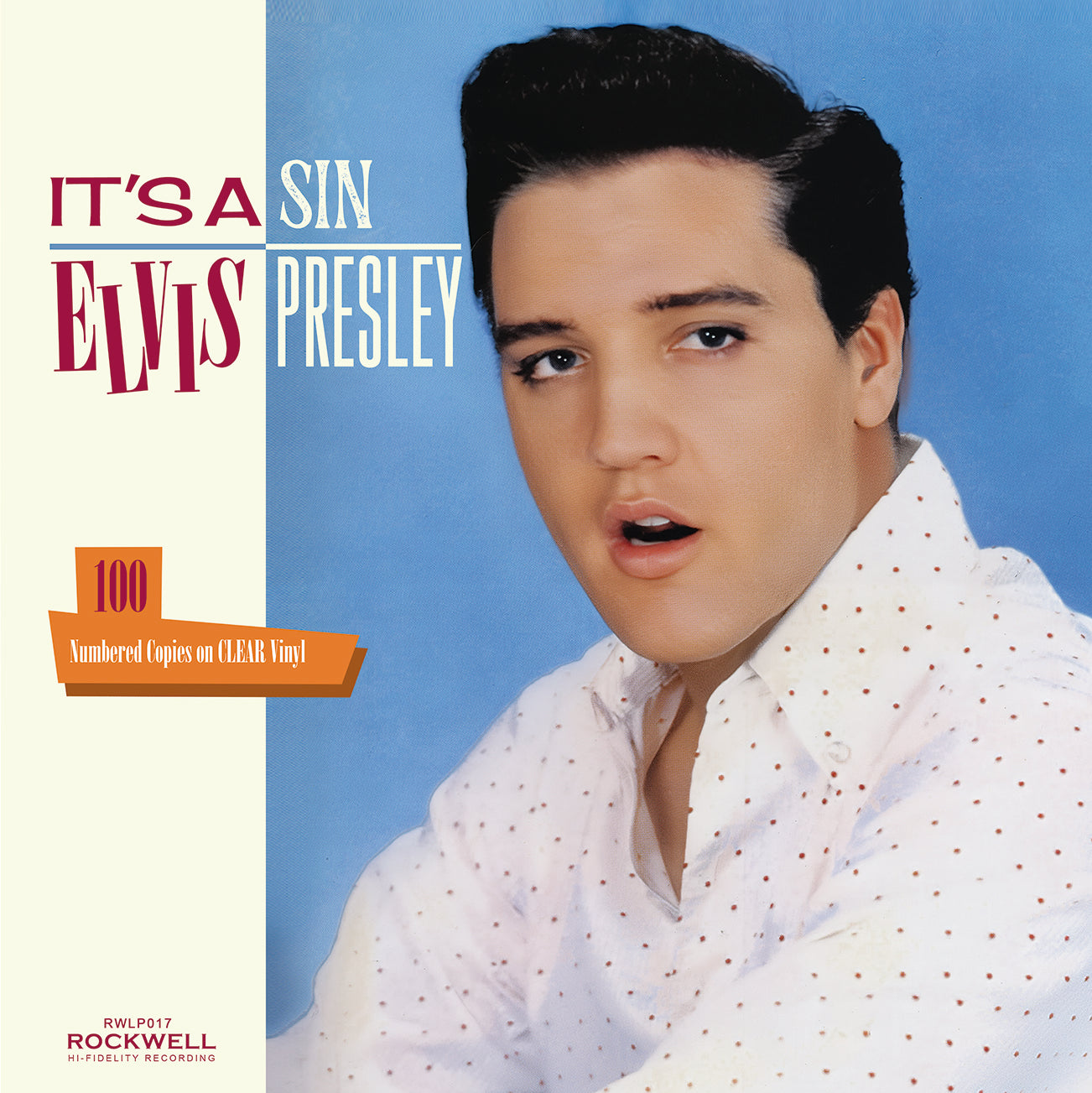 Elvis Presley, IT'S A SIN, Limited Edition, Clear Vinyl, Numbered