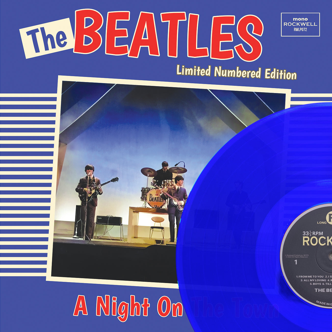 The Beatles, A NIGHT ON THE TOWN, Limited Numbered Edition, Blue Vinyl